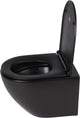 Chasse d'eau murale Differnz sans rebord compacte 49x36x37cm avec abattant softclose noir mat
