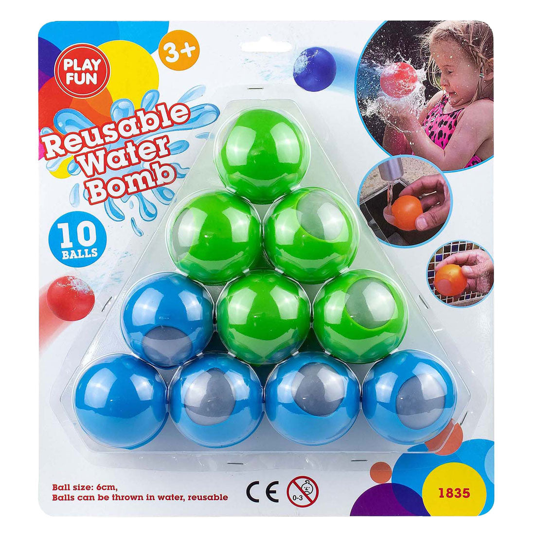 Playfun Refipillable Balles Balles, 10e.