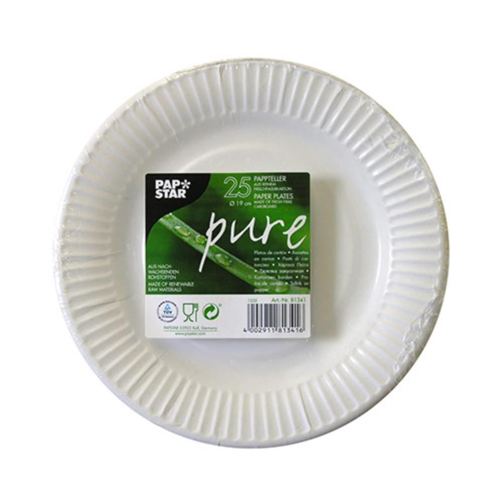 Assiette en carton Papstar 19cm paquet de 25 pcs.
