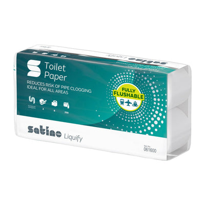Papier toilette liquéfié Satino 2 couches 250 feuilles (8x 8 pièces)