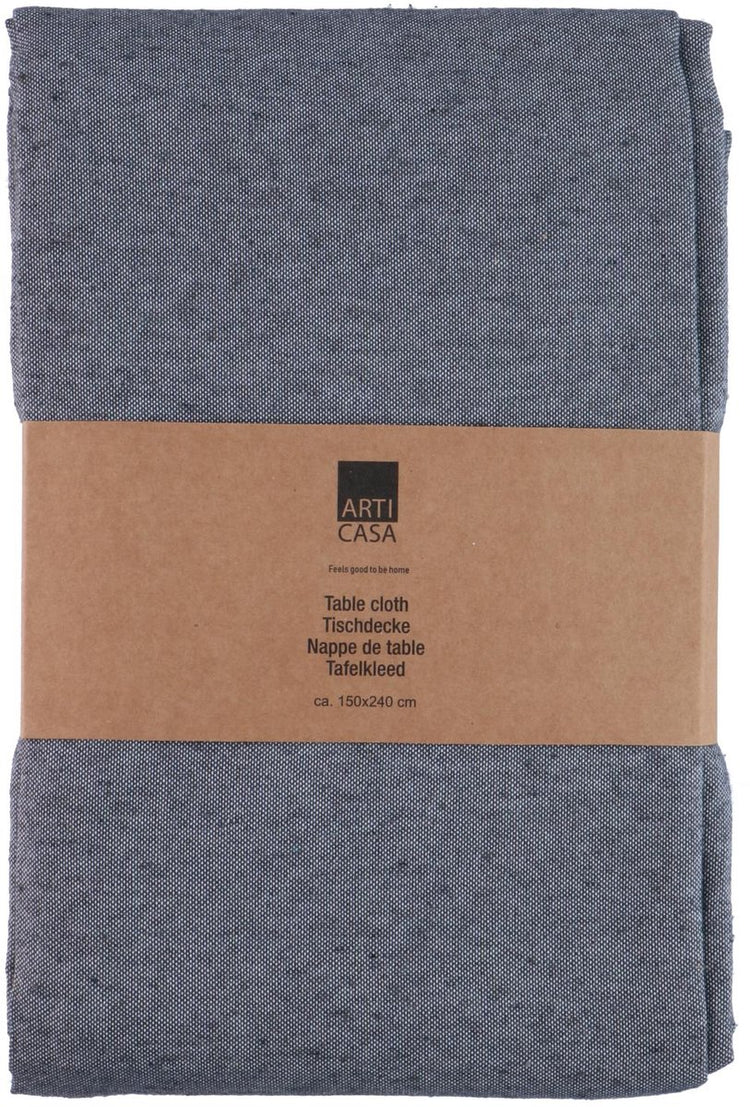 Arti casa nappe 150x240 cm - nappe - mélange de matières de nappe polyester coton - nappe pour table à manger - design uni - gris foncé