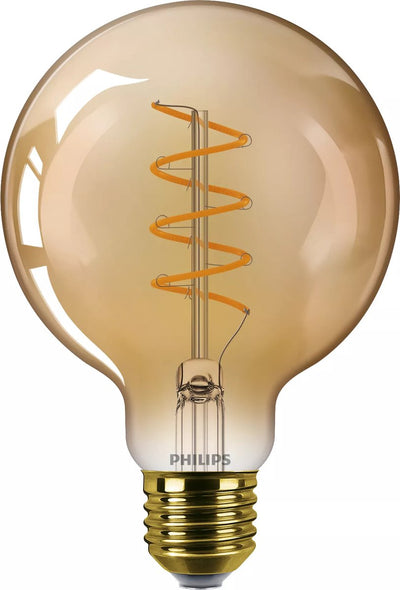 Philips LED globe spirale doré - 60 W - E27 - lumière blanc très chaud dimmable
