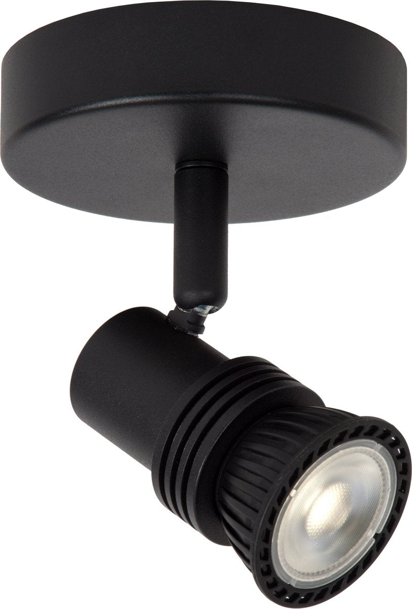 Lucide kianti - spot de plafond (plafonnier) - ø 10 cm - 1xgu10 - noir