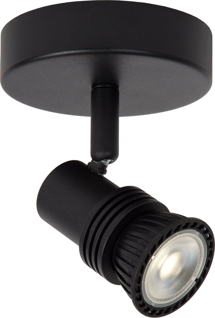 Lucide kianti - spot de plafond (plafonnier) - ø 10 cm - 1xgu10 - noir