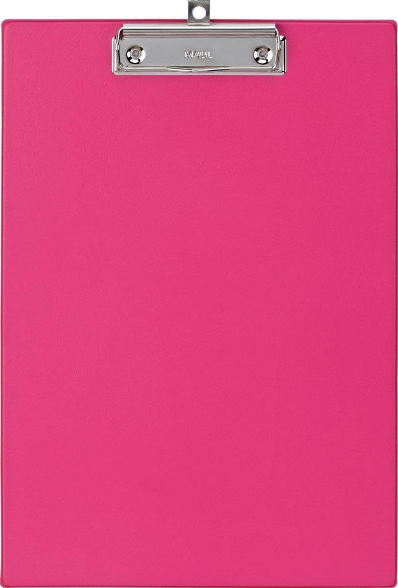 Maul porte-bloc a4 debout PVC rose fluo