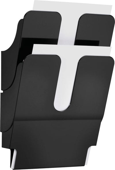 Porte-brochures mural durable 1709008060 a4 noir 2 pièces