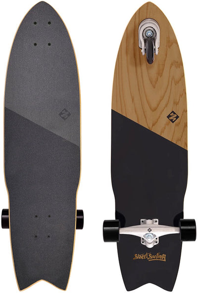 Street Surfing Street Surfing Shark Attack 36 Longboard auto-conducteur Koa Black