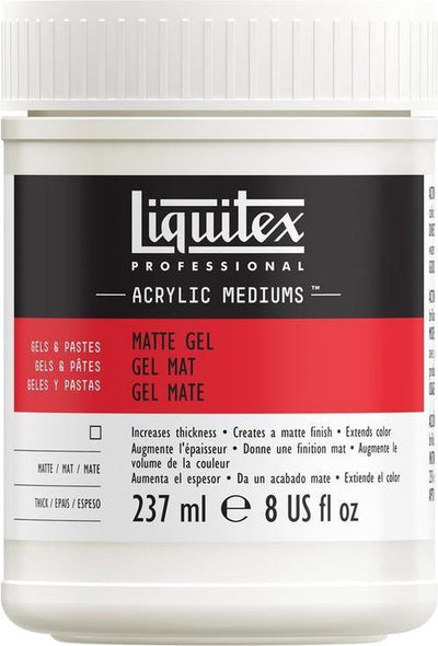 Liquitex 5321 médium gel mat professionnel 237 ml – additif acrylique, augmentation de volume, consistance épaisse, fini mat