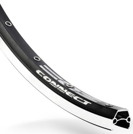 Roue arrière RODI Connectez 28 8 9 10 Speed ​​622 x 19 avec rejet rapide et rayons en acier inoxydable noir