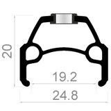 Roue arrière RODI Connectez 28 8 9 10 Speed ​​622 x 19 avec rejet rapide et rayons en acier inoxydable noir - afbeelding 2