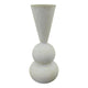 Vase ambiance Mansion ayden métal crème 16x16x39cm