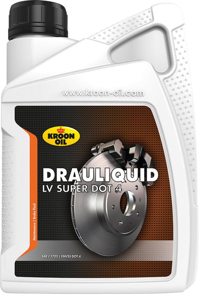 Kroon-oil drauliquid-lv super - liquide de frein dot 4 - 1 litre - transparent