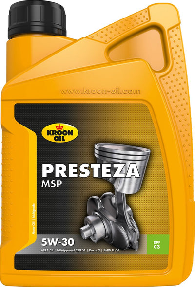 Huile pour couronne Kroon-oil - presteza msp 5w-30 - huile moteur synthétique - 1 litre - transparente
