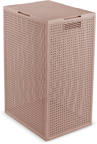 Panier à linge Curver Kaya avec couvercle - 60l - 38x29x58,5 cm - taupe chaud