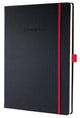Carnet Sigel - édition conceptum rouge - a5 - noir - couverture rigide - 194 pages - 80 grammes - ligne - si-co663