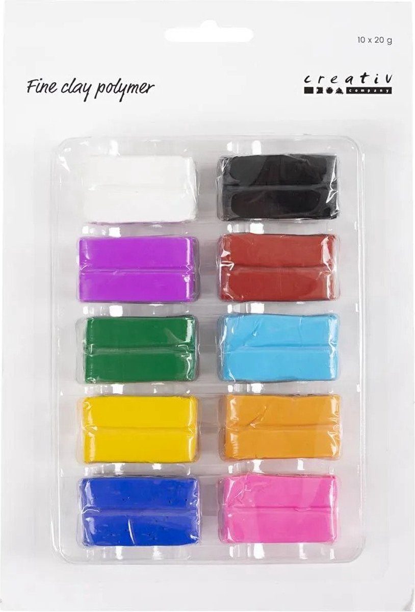 Creativ Company Fine polymère argile coloré, 10x20 grammes