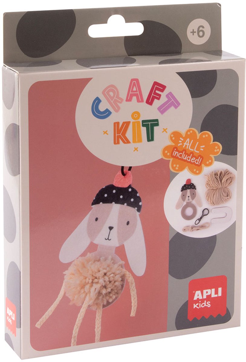 Apli kids craft set pompon lapin - jouets créatifs pour enfants.
