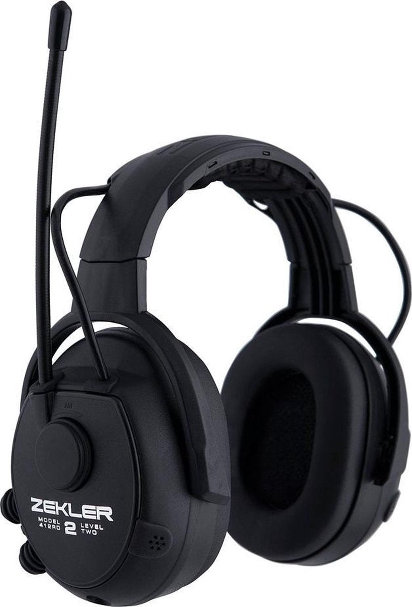Casque antibruit Zekler 412r avec radio FM stéréo intégrée et connexion pour MP3