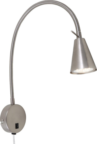 Briloner tusa - Applique LED - lampe de bureau pivotante - lampe de chevet lumière blanc chaud - 4,7 w - nickel - ø8 x 45 cm