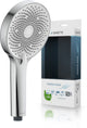 Schütte schütte douche à main 3 fonctions samoa pluie blanche et chrome -colored