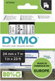 Étiquettes Dymo originales d1 | texte noir sur étiquette transparente | 24 mm x 7 m | étiquettes autocollantes pour l'imprimante d'étiquettes Label Manager | fabriqué en europe