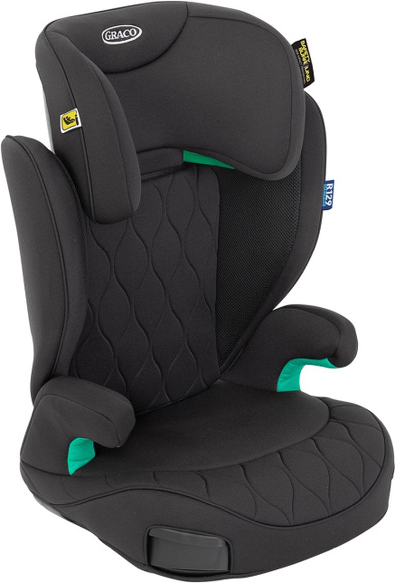 Siège auto Graco affix i-size r129 - minuit - rehausseur isofix avec dossier - de 100 à 150 cm (env. 3,5 à 12 ans)