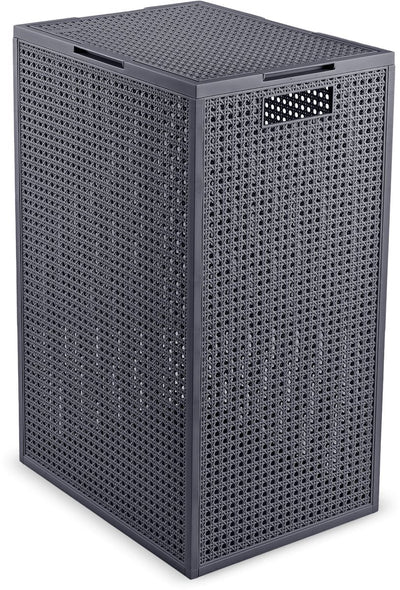 Panier à linge Curver Kaya avec couvercle - 60l - 38x29x58,5 cm - anthracite
