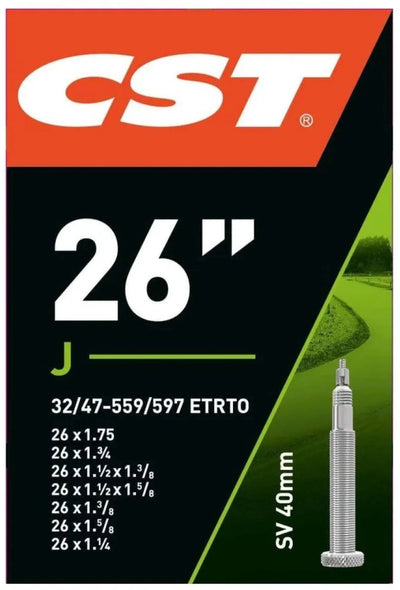 CST Inner Tube 26 X1.75-1 1 4 Etro 32 47-559 597, Valve: Presta French 40mm 40 mm