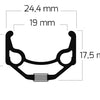 Ryde veg zac 19 28 622 * 19c aluminium 36 trous 14g noir non coupé