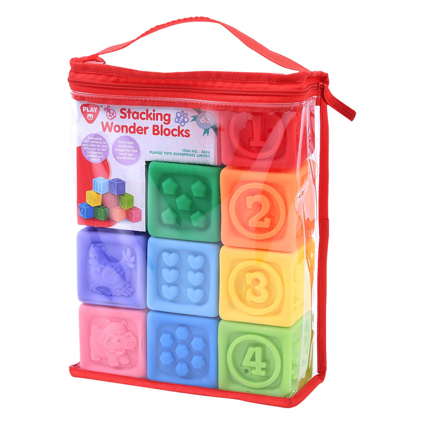 Jouez aux blocs de sensations empilables, 9 pcs.