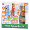 Jouez aux animaux de puzzle en bois en bois, 20dlg.