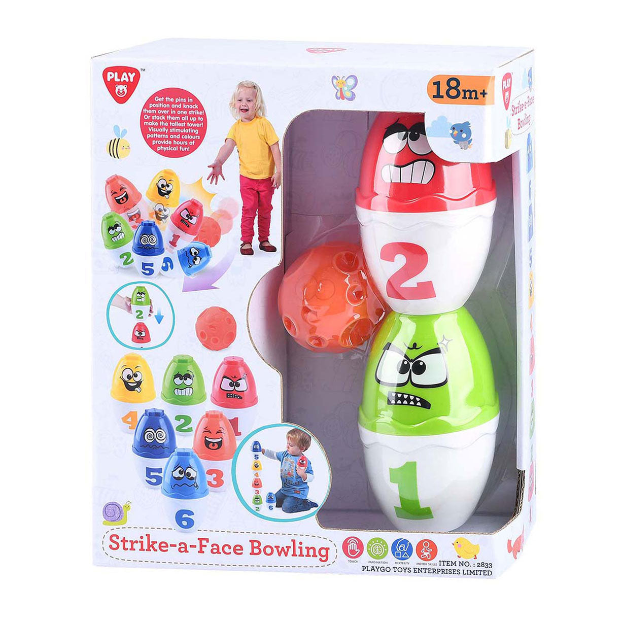 Jouez aux visages de jeu de bowling, 13dlg.