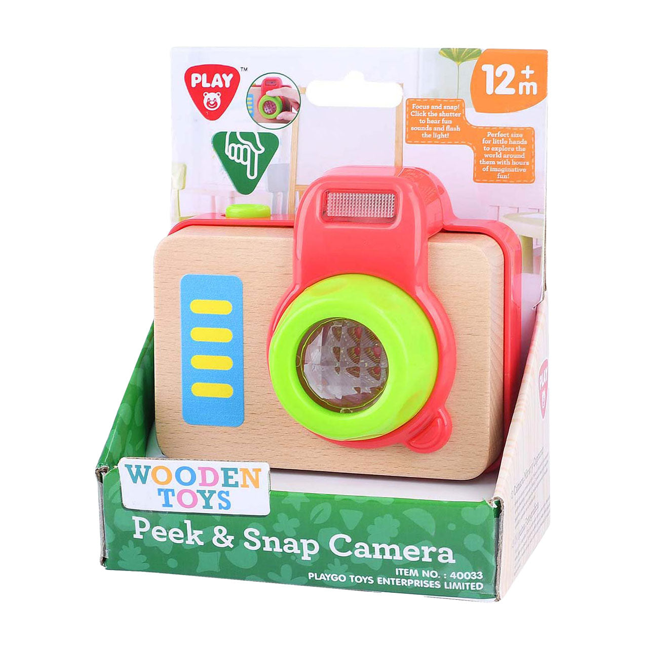 Jouez à une caméra de jouets en bois