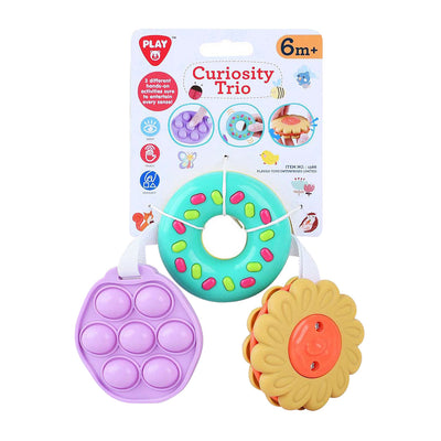 Jouez à la fleur de jouet sensorielle et au beignet et à la pop-it, 3dlg.