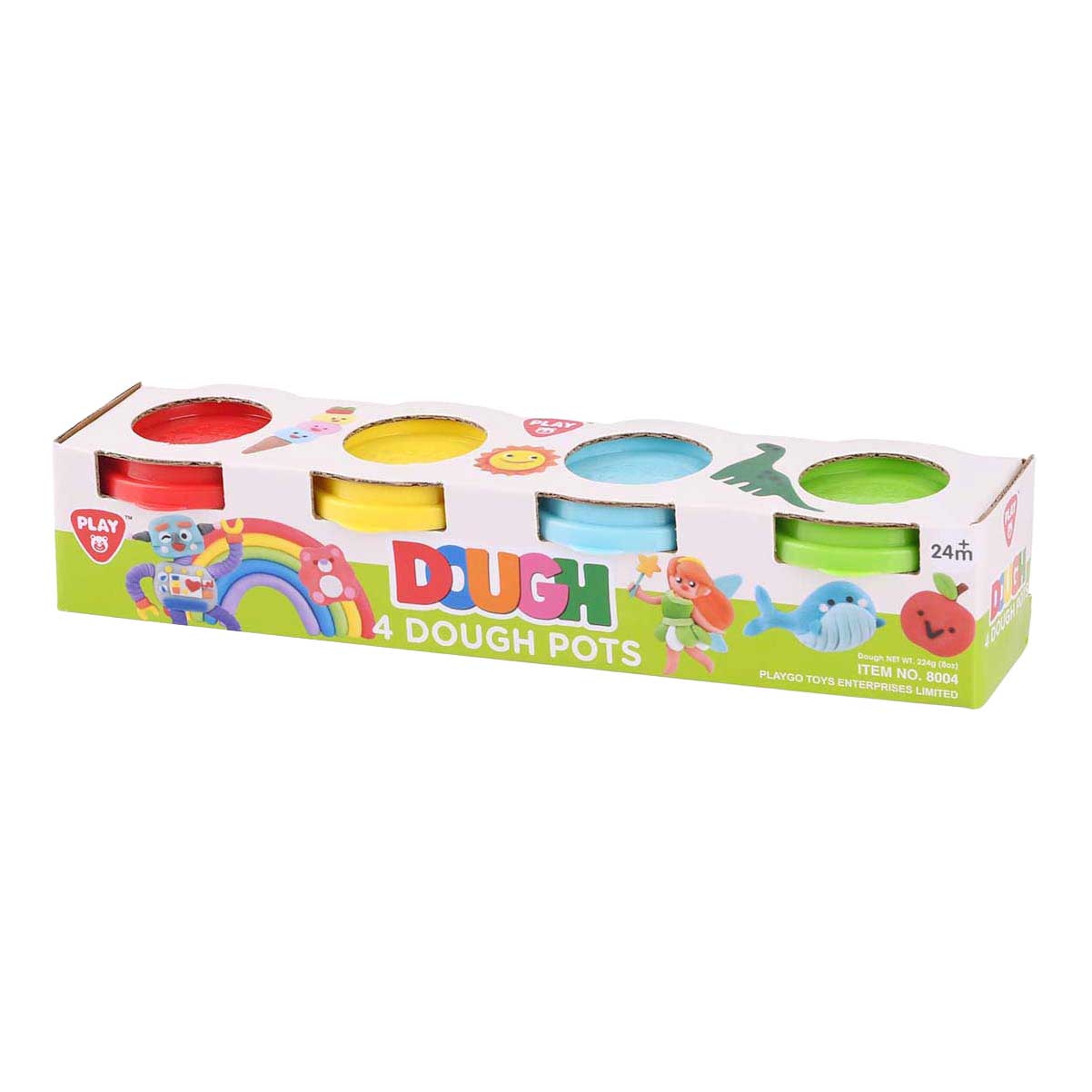 Set d'argile Playgo 4 couleurs - 4x56grammes