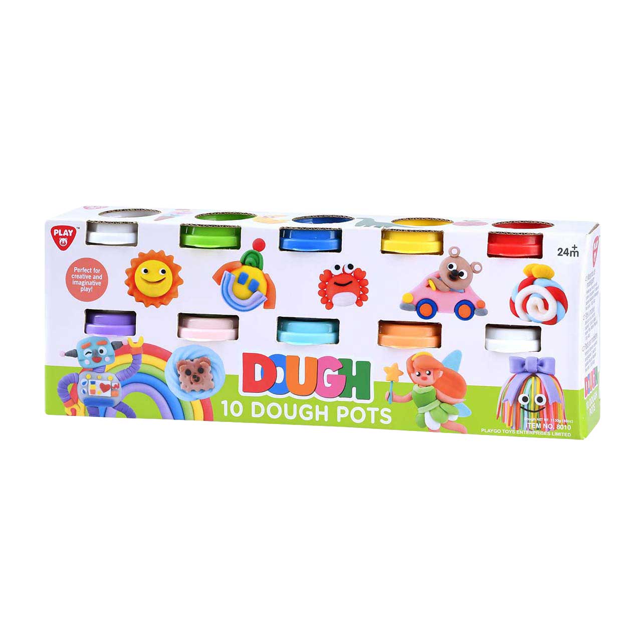 Set d'argile Playgo 10 couleurs - 10x113gram