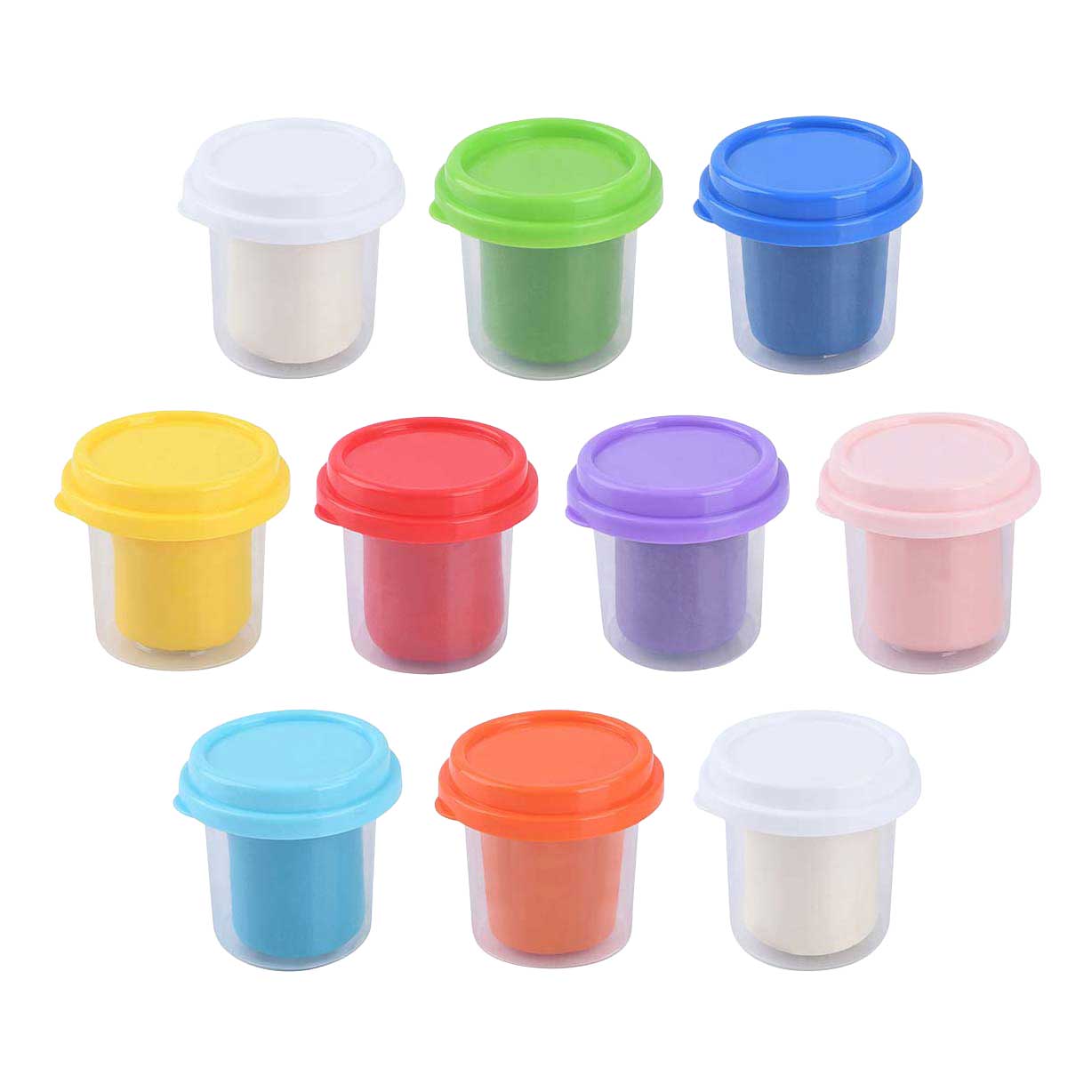 Set d'argile Playgo 10 couleurs - 10x113gram