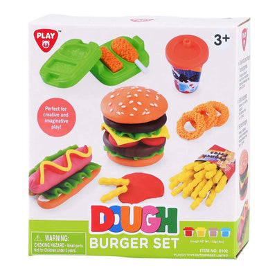 Set d'argile à hamburger Playgo - 4 pots en argile