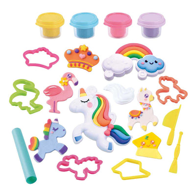 Ensemble d'argile licorne de conte de fées Playgo - 4 pots en argile