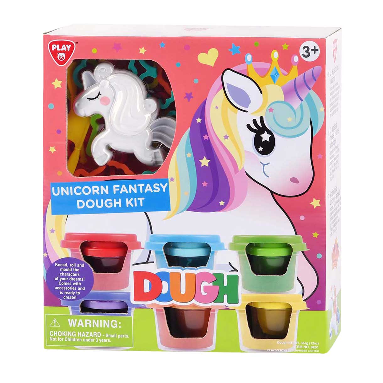 Ensemble d'argile licorne fantaisie Playgo - 6 pots en argile
