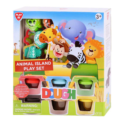 Ensemble d'argile Playgo Animal Island - 6 pots en argile