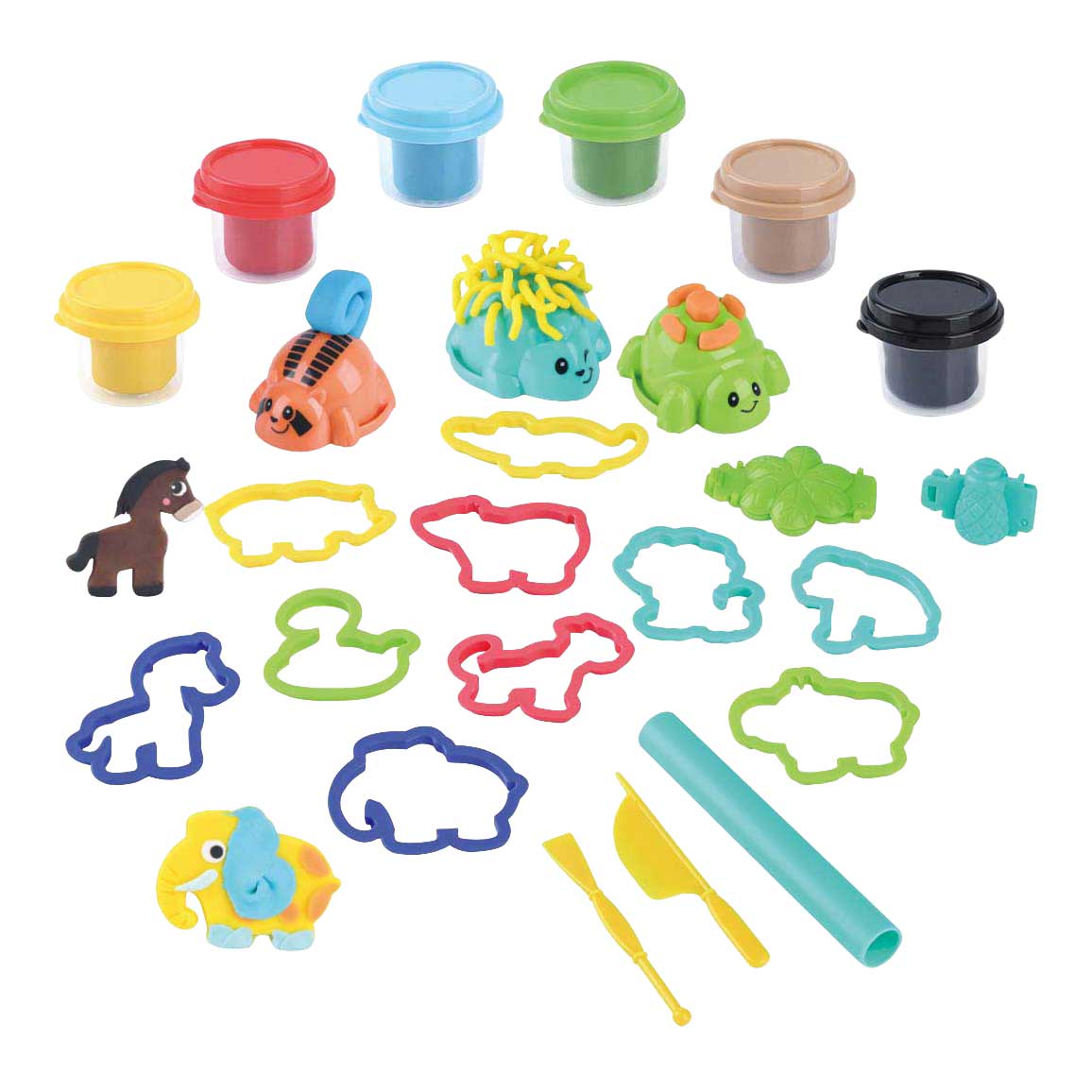 Ensemble d'argile Playgo Animal Island - 6 pots en argile