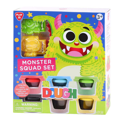 Ensemble d'argile Playgo Monster Gang - 6 pots en argile