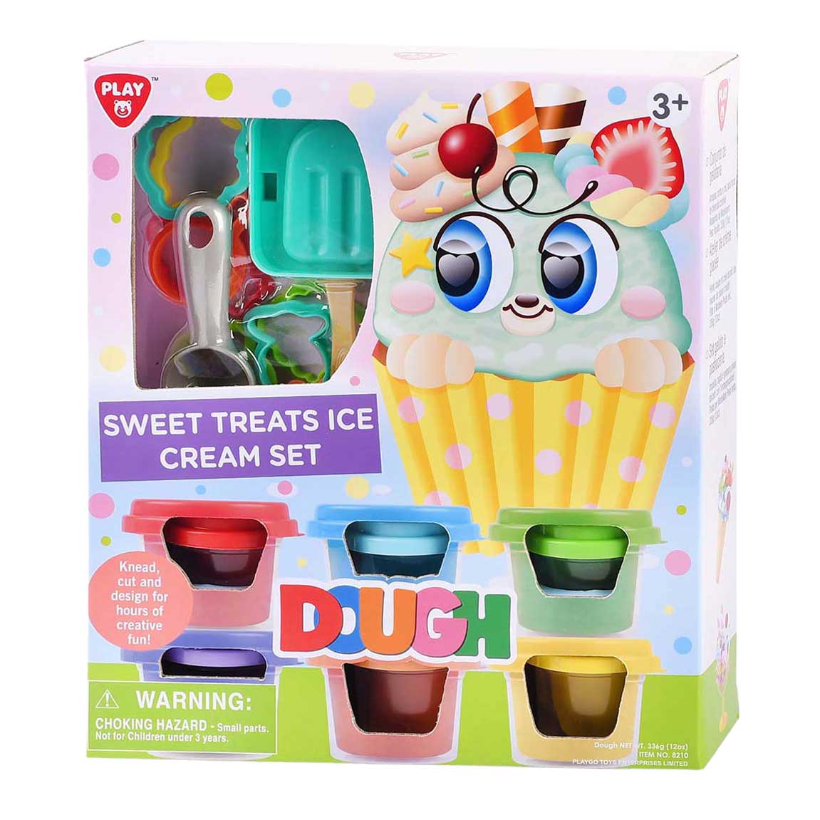 Ensemble d'argile à crème glacée Playgo sweets - 6 pots en argile