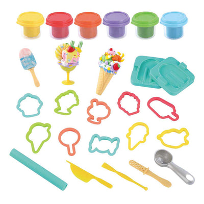 Ensemble d'argile à crème glacée Playgo sweets - 6 pots en argile