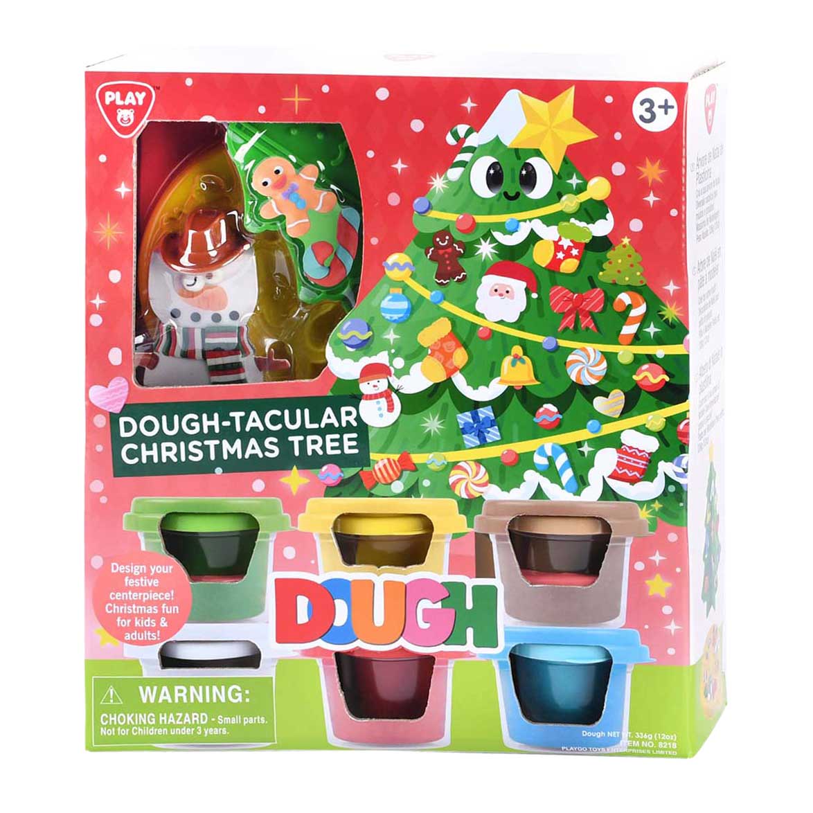 Ensemble d'argile pour sapin de Noël Playgo - 6 pots en argile