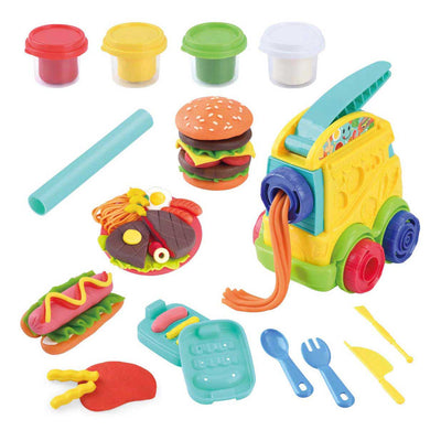 Ensemble d'argile Playgo food truck - 4 pots en argile