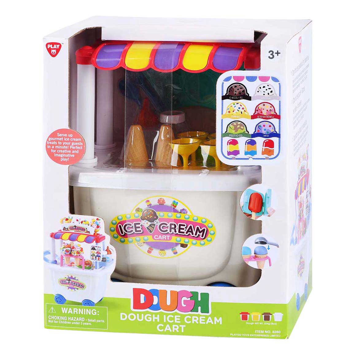 Ensemble d'argile pour camion de crème glacée Playgo - 4 pots en argile