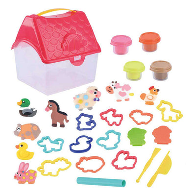 Ensemble d'argile petite ferme Playgo - 4 pots en argile