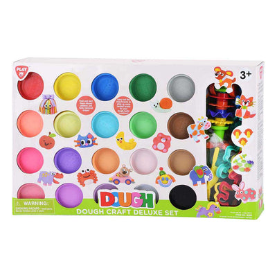Ensemble d'argile artisanale de luxe Playgo - 20 pots en argile